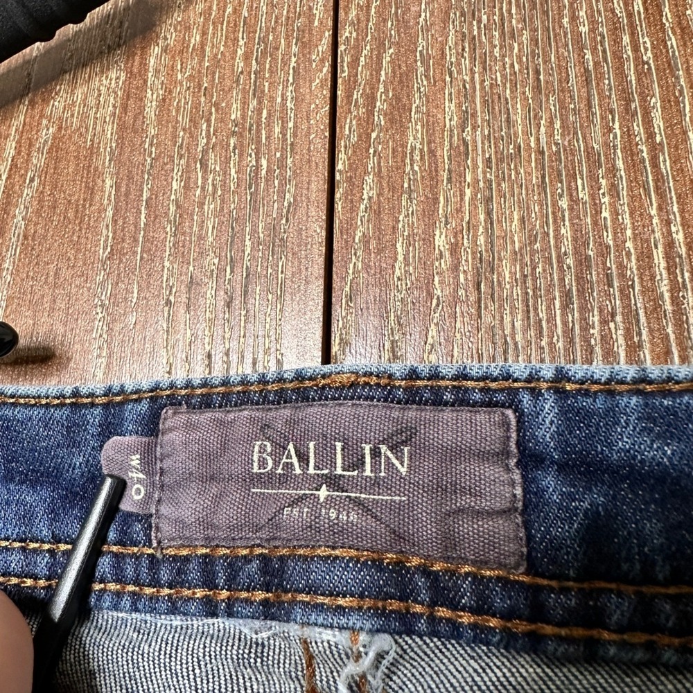 Ballin Jeans Women's Sz 40 Cotton Blend Modern Fit Blue Denim Dark Wash Straight - Picture 4 of 7